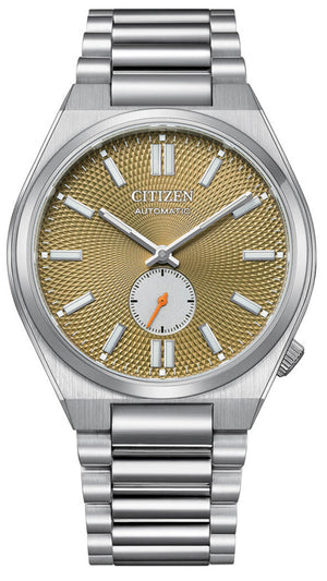  Shop Authentic Citizen Tsuyosa Automatic Titanium Yellow Dial Silver Steel Strap Watch For Men - NK5010-51X - Luxxuri