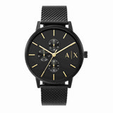  Shop Authentic Armani Exchange Cayde Chronograph Black Dial Black Mesh Strap Watch For Men - AX2716 - Luxxuri