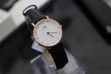  Shop Authentic Daniel Wellington Classy Sheffield White Dial Black Leather Strap Watch For Women - DW00100060 - Luxxuri
