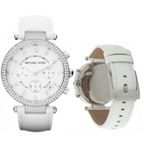  Shop Authentic Michael Kors Parker White Dial White Leather Strap Watch for Women - MK2277 - Luxxuri