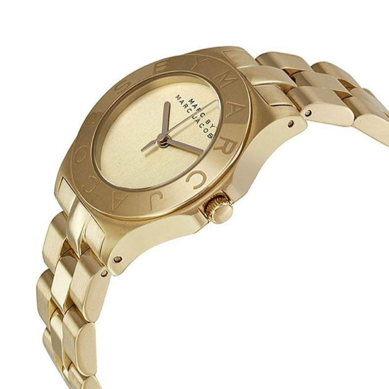  Shop Authentic Marc Jacobs Blade Gold Dial Gold Steel Strap Watch for Women - MBM3126 - Luxxuri