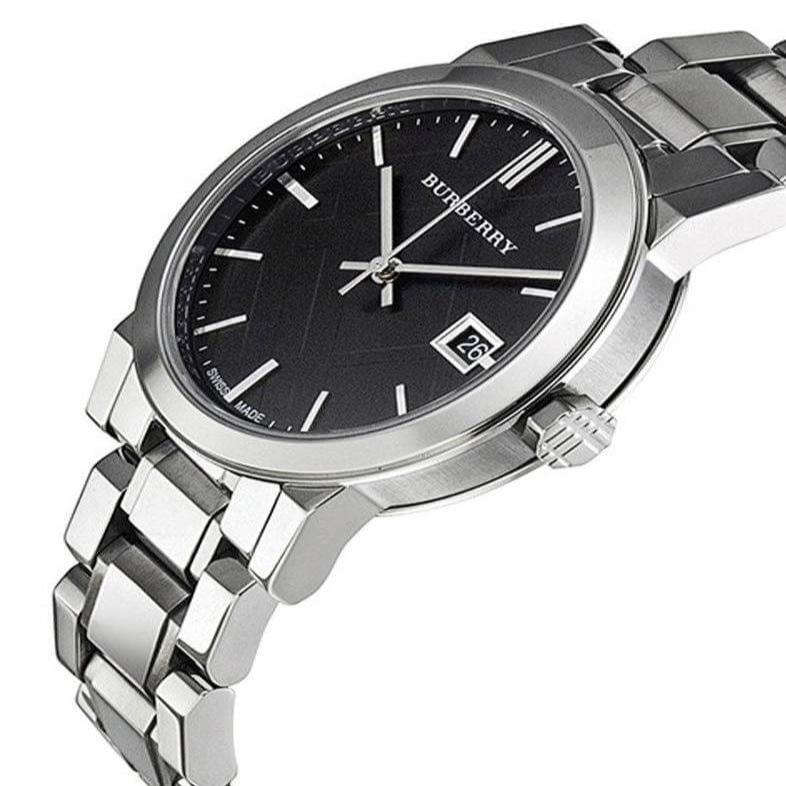  Shop Authentic Burberry The City Black Dial Silver Stainless Steel Strap Watch for Women - BU9001 - Luxxuri