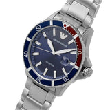  Shop Authentic Emporio Armani Diver Quartz Blue Dial Silver Steel Strap Watch For Men - AR11339 - Luxxuri