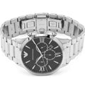  Shop Authentic Emporio Armani Giovanni Chronograph Black Dial Silver Steel Strap Watch For Men - AR11208 - Luxxuri