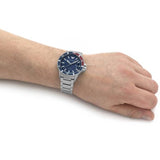  Shop Authentic Emporio Armani Diver Quartz Blue Dial Silver Steel Strap Watch For Men - AR11339 - Luxxuri