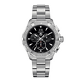  Shop Authentic Tag Heuer Aquaracer Chronograph Black Dial Silver Steel Strap Watch for Men - CAY1110.BA0927 - Luxxuri