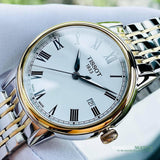  Shop Authentic Tissot T Classic Carson Quartz White Dial Two Tone Steel Strap Watch for Men - T085.410.22.013.00 - Luxxuri