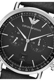  Shop Authentic Emporio Armani Aviator Chronograph Black Dial Black Leather Strap Watch For Men - AR11143 - Luxxuri