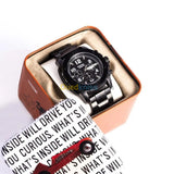  Shop Authentic Fossil Machine Chronograph Black Dial Black Steel Strap Watch for Men - FS4927 - Luxxuri