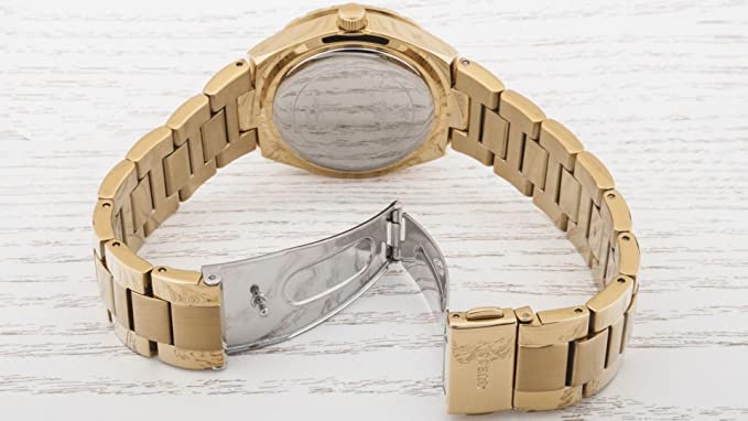  Shop Authentic Guess Viva Diamonds Gold Dial Gold Steel Strap Watch for Women - W0111L2 - Luxxuri