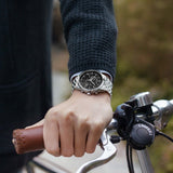  Shop Authentic Citizen Eco Drive Chronograph Black Dial Silver Steel Strap Watch For Men - AT2140-55E - Luxxuri