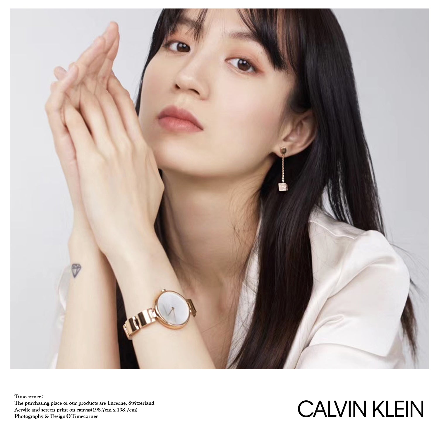  Shop Authentic Calvin Klein Wavy White Dial Rose Gold Steel Strap Watch for Women - K9U23646 - Luxxuri