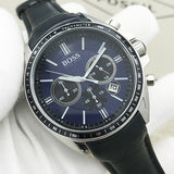  Shop Authentic Hugo Boss Driver Sport Chronograph Blue Dial Black Leather Strap Watch for Men - 1513077 - Luxxuri