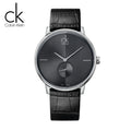  Shop Authentic Calvin Klein Accent Black Dial Black Leather Strap Watch for Men - K2Y211C3 - Luxxuri