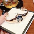  Shop Authentic Gucci Guccissima Collection Quartz Black Dial Rose Gold Steel Strap Watch For Women - YA134509 - Luxxuri