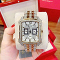 Shop Authentic Bulova Crystal Chronograph White Dial Two Tone Steel Strap Watch for Men - 98C109 - Luxxuri