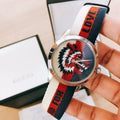  Shop Authentic Gucci G Timeless Quartz White Red Blue Dial Multicolored NATO Strap Watch For Men - YA1264059 - Luxxuri