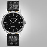  Shop Authentic Longines Presence 38.5mm Automatic Black Dial Black Leather Strap Watch for Men - L4.921.4.52.2 - Luxxuri