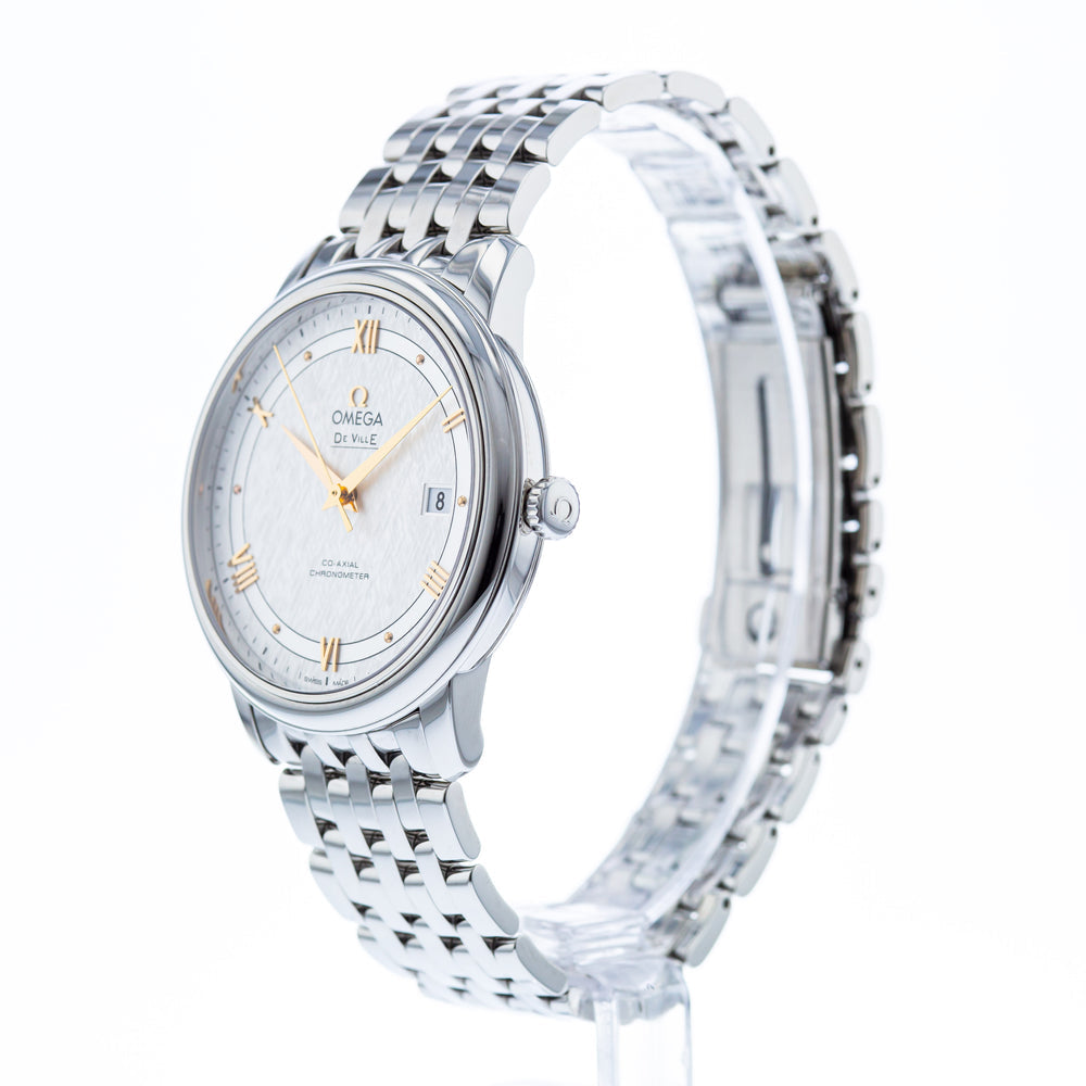 Omega De Ville Prestige Co Axial Silver Dial Silver Steel Strap Watch for Men - 424.10.40.20.02.004