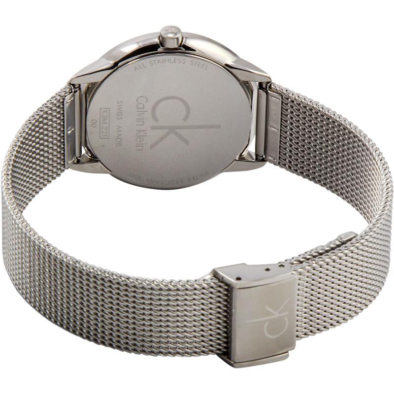  Shop Authentic Calvin Klein Minimal White Dial Silver Mesh Bracelet Watch for Women - K3M2212Y - Luxxuri