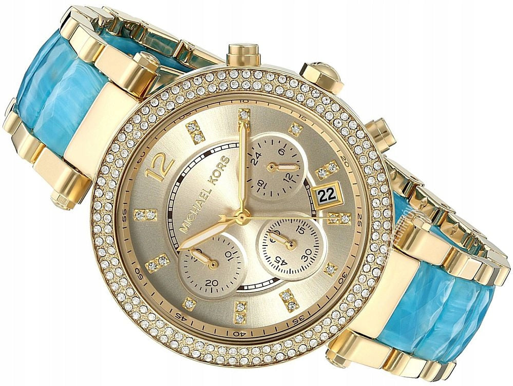  Shop Authentic Michael Kors Parker Gold Dial Two Tone Steel Strap Watch for Women - MK6364 - Luxxuri
