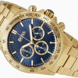  Shop Authentic Hugo Boss Ikon Blue Dial Gold Steel Strap Watch for Men - 1513340 - Luxxuri
