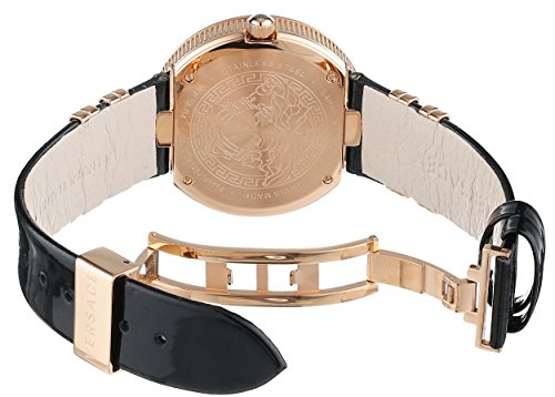  Shop Authentic Versace V Metal Icon Gold Dial Black & Gold Strap Watch for Women - VLC030014 - Luxxuri
