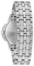  Shop Authentic Bulova Crystal Collection Pave Silver Dial with Crystals Silver Steel Strap Watch for Men - 96C134 - Luxxuri