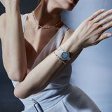  Shop Authentic Emporio Armani Rosa Diamonds Mother of Pearl Blue Dial Silver Mesh Bracelet Watch For Women - AR11380 - Luxxuri