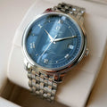  Shop Authentic Omega De Ville Prestige Co-Axial Blue Dial Silver Steel Strap Watch for Men - 424.10.40.20.03.002 - Luxxuri