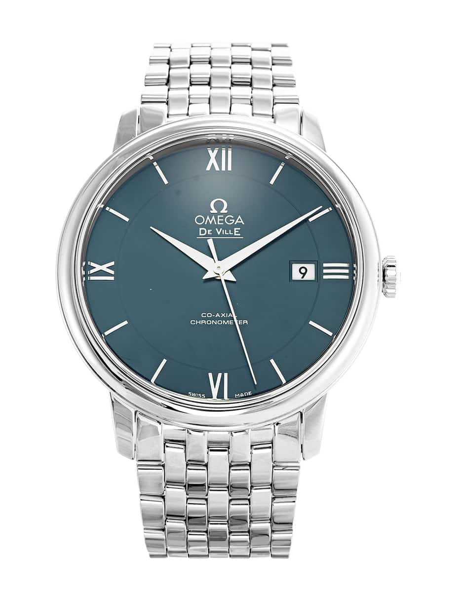  Shop Authentic Omega De Ville Prestige Co-Axial Orbis Blue Dial Silver Steel Strap Watch for Men - 424.10.40.20.03.001 - Luxxuri