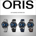 Oris Aquis Date Blue Dial Black Rubber Strap Watch for Men - 0173377304152-0742464EB