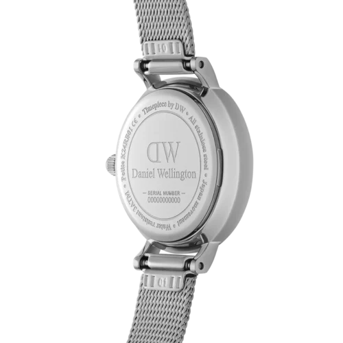 Daniel Wellington Classic Petite Sterling White Dial Silver Mesh Bracelet Watch for Women - DW00100442