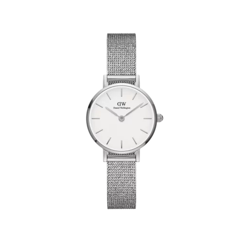  Shop Authentic Daniel Wellington Classic Petite Sterling White Dial Silver Mesh Bracelet Watch for Women - DW00100442 - Luxxuri