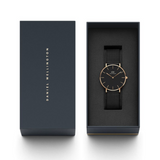  Shop Authentic Daniel Wellington Petite Ashfield Black Dial Black Mesh Strap Watch for Women - DW00100307 - Luxxuri