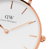  Shop Authentic Daniel Wellington Classic Petite Dover White Dial White Nylon Strap Watch For Women - DW00100311 - Luxxuri