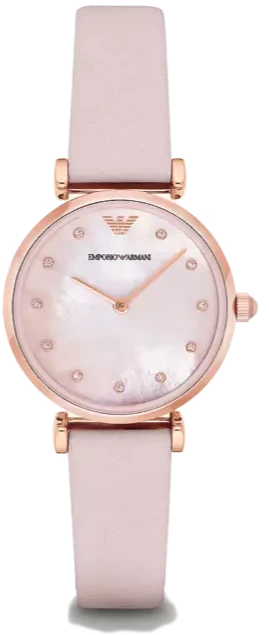 Shop Authentic Emporio Armani Gianni T Bar Mother Of Pearl Pink Dial Pink Leather Strap Watch For Women - AR1958 - Luxxuri