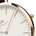  Shop Authentic Daniel Wellington Classic Sheffield White Dial Black Leather Strap Watch for Women - DW00100036 - Luxxuri