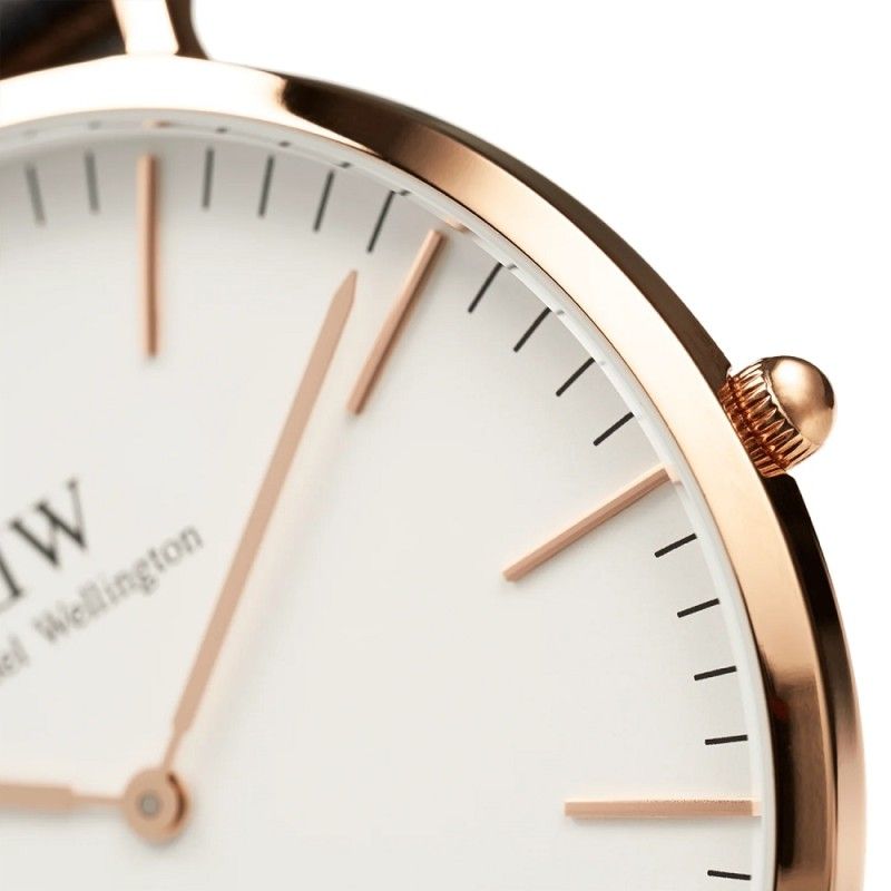  Shop Authentic Daniel Wellington Classic Sheffield White Dial Black Leather Strap Watch for Women - DW00100036 - Luxxuri