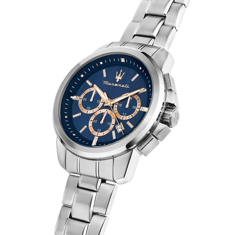  Shop Authentic Maserati Successo Chronograph 44mm Stainless Steel Watch For Men - R8873621008 - Luxxuri