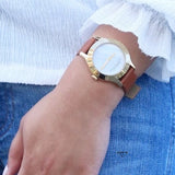  Shop Authentic Marc Jacobs Blade White Dial Brown Leather Strap Watch for Women - MBM1218 - Luxxuri