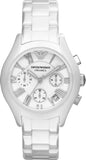  Shop Authentic Emporio Armani Chronograph Ceramic White Dial Watch For Women - AR1403 - Luxxuri