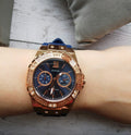 Guess Limelight Blue Dial Blue Silicone Strap Watch For Women - W1053L1
