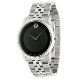  Shop Authentic Movado Museum Classic Black Dial Silver Steel Strap Watch For Men - 606504 - Luxxuri