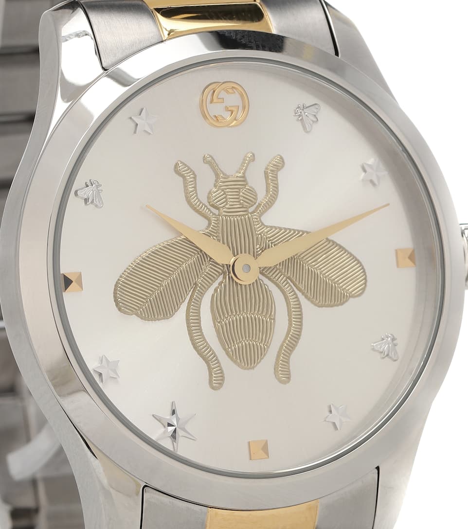  Shop Authentic Gucci G Timeless Silver Dial Two Tone Steel Strap Watch For Women - YA1264131 - Luxxuri