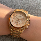  Shop Authentic Michael Kors Blair Chronograph Rose Gold Dial Two Tone Steel Strap Watch for Women - MK6316 - Luxxuri