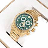  Shop Authentic Versace V-Ray Chronograph Quartz Green Dial Gold Steel Strap Watch For Men - VE2I00621 - Luxxuri
