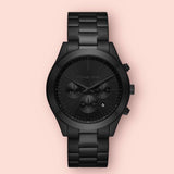  Shop Authentic Michael Kors Slim Runway Chronograph Black Dial Black Steel Strap Watch For Men - MK8919 - Luxxuri