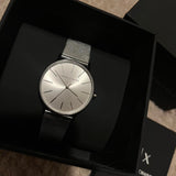  Shop Authentic Armani Exchange Lola Analog Silver Dial Silver Mesh Strap Watch For Women - AX5535 - Luxxuri