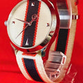  Shop Authentic Gucci G Timeless Quartz White Dial Two Tone NATO Strap Watch For Men - YA1264071 - Luxxuri